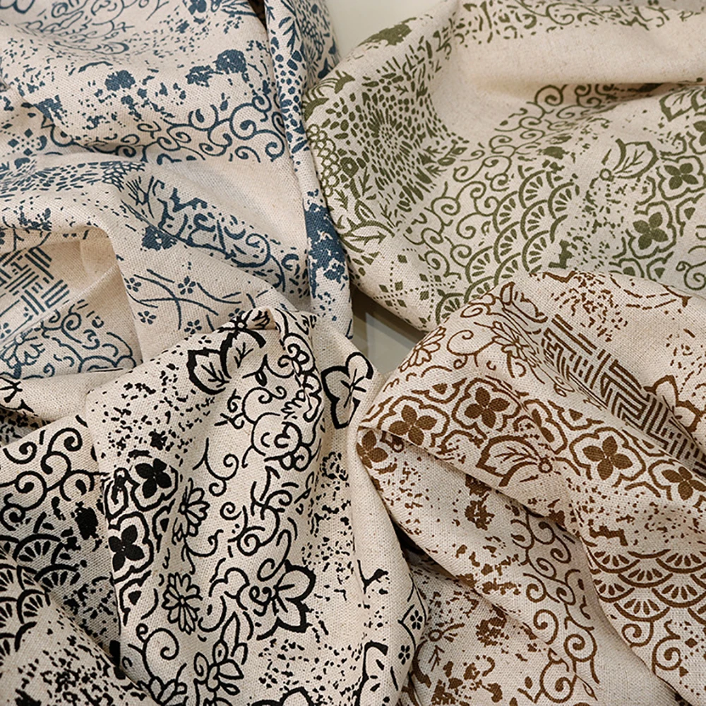 Home Improvement Books - Tissu en coton et lin vintage