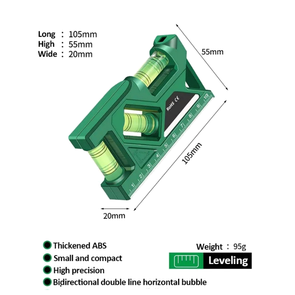Home Improvement Jobs - Niveau magnétique compact avec trois bulles
