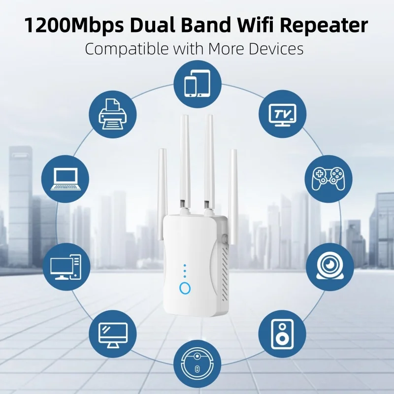 Home Improvement And Hardware - Répéteur WiFi double bande 1200 Mbps,